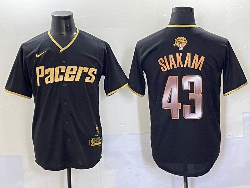 Men 2025 Indiana Pacers #43 Siakam Black Joint Name NBA Jersey style 6->->NBA Jersey